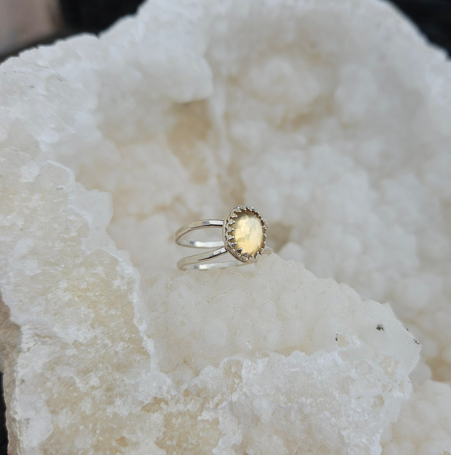 bague_argent_plaqué or_anneaux double_citrine_jaune