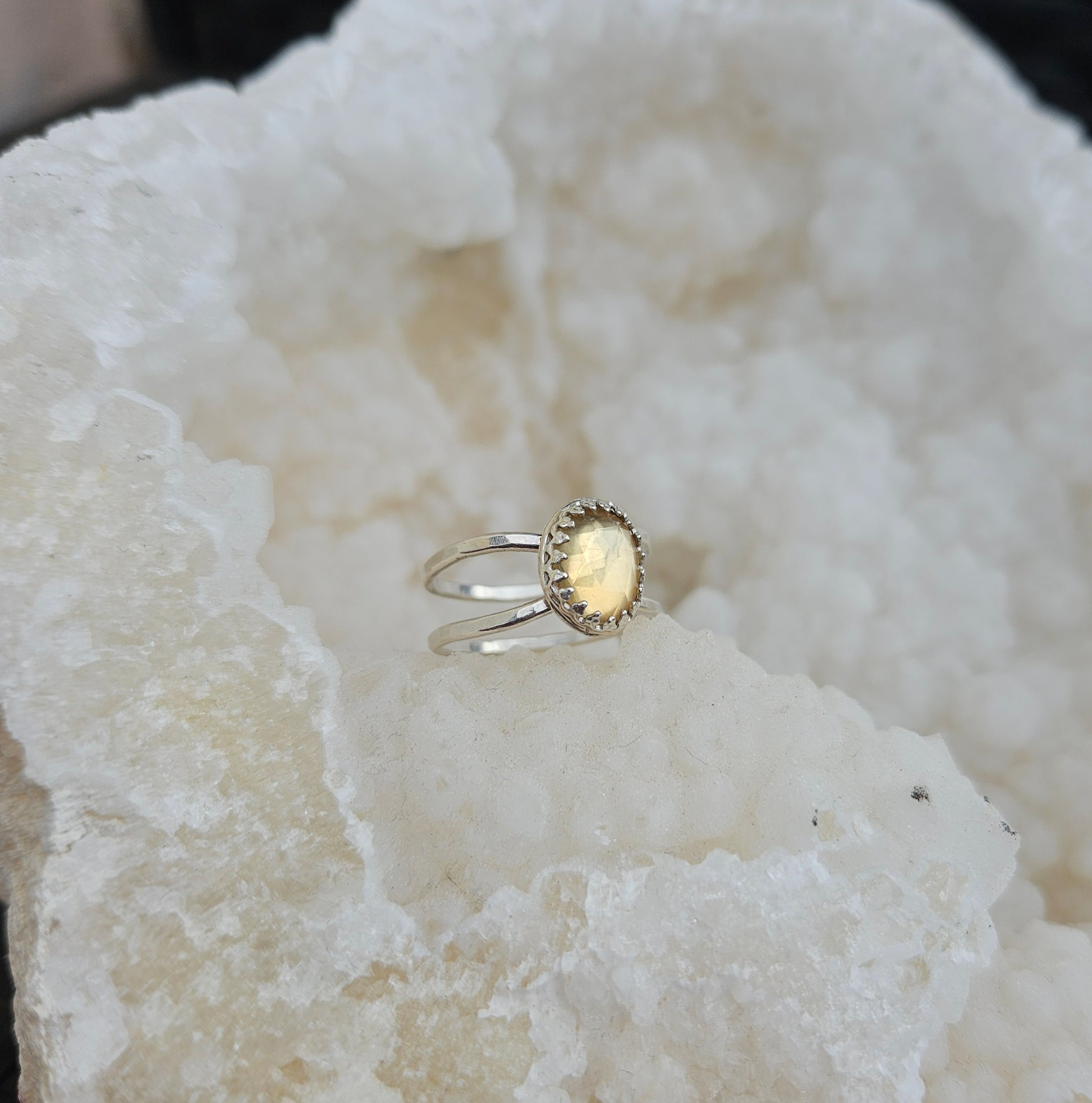 bague_argent_plaqué or_anneaux double_citrine_jaune