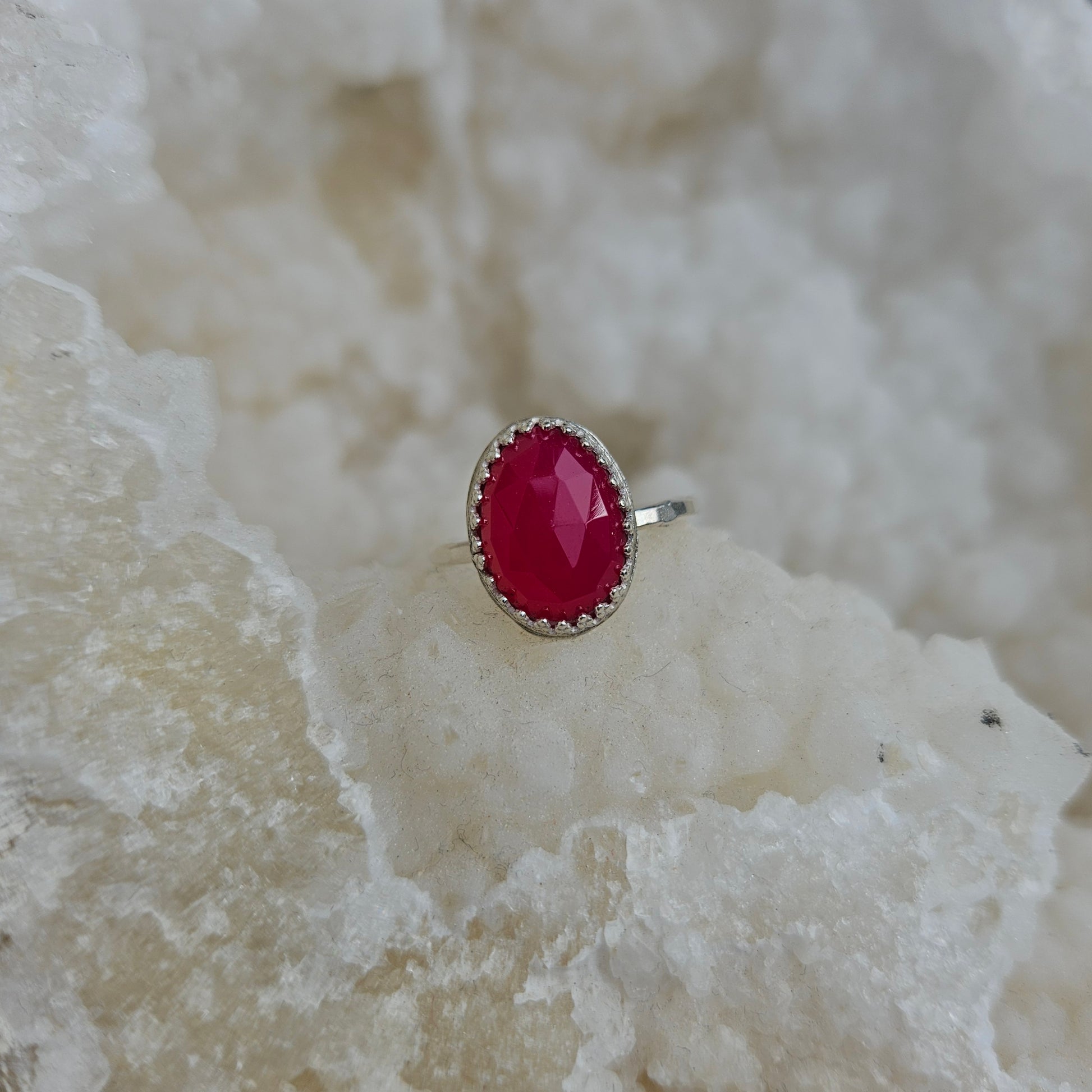 bijoux pierre rose_bague pierre rose_bague argent