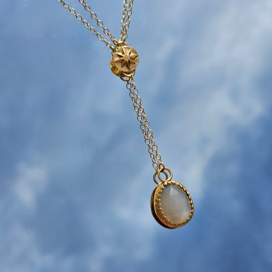 ASTERIA gray moonstone necklace